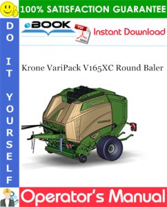Krone VariPack V165XC Round Baler Operator's Manual