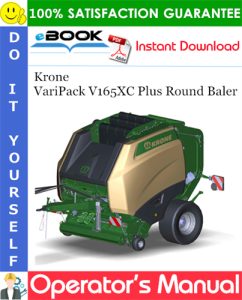 Krone VariPack V165XC Plus Round Baler Operator's Manual