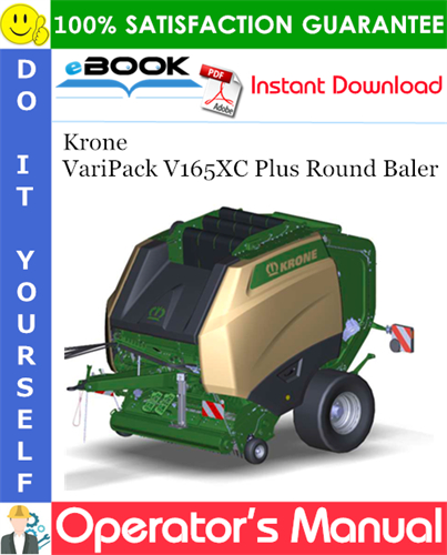 Krone VariPack V165XC Plus Round Baler Operator's Manual