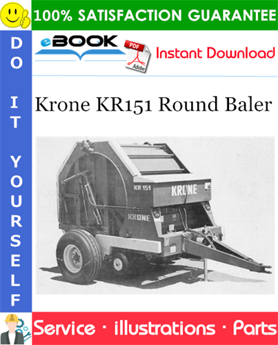 Krone KR151 Round Baler Parts Manual (Serial No.: 6663 to 6768)