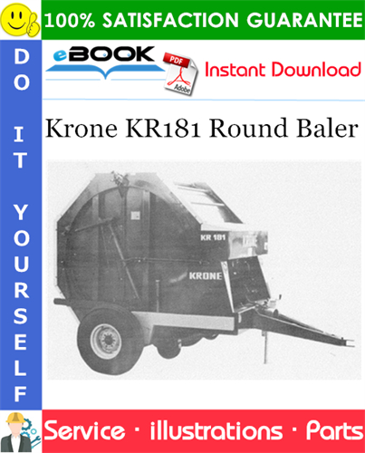 Krone KR181 Round Baler Parts Manual (Serial No.: 6290 - 6309)