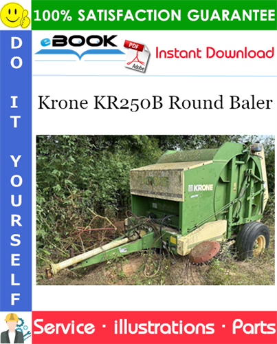 Krone KR250B Round Baler Parts Manual (Serial No.: 7620 - 7719)