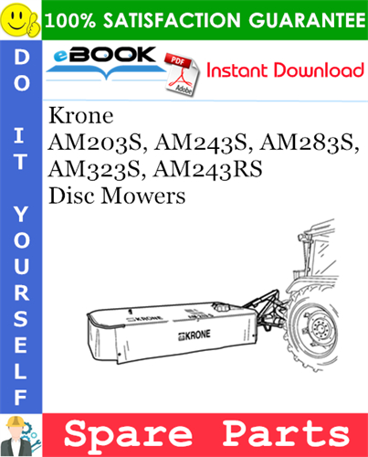 Krone AM203S, AM243S, AM283S, AM323S, AM243RS Disc Mowers
