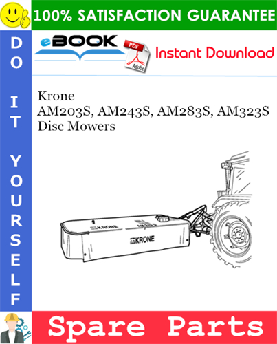 Krone AM203S, AM243S, AM283S, AM323S Disc Mowers Spare Parts Catalog