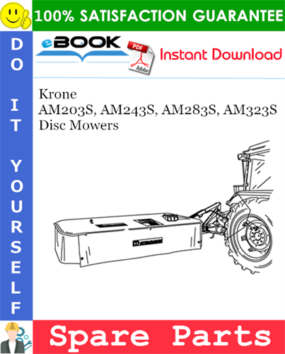 Krone AM203S, AM243S, AM283S, AM323S Disc Mowers Spare Parts Catalog