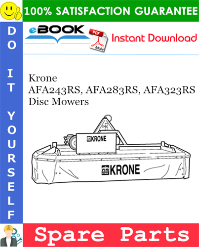 Krone AFA243RS, AFA283RS, AFA323RS Disc Mowers Spare Parts Catalog