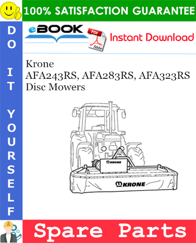 Krone AFA243RS, AFA283RS, AFA323RS Disc Mowers Spare Parts Catalog