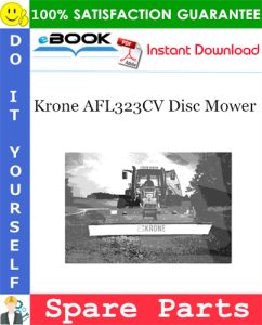 Krone AFL323CV Disc Mower Spare Parts Catalog Manual
