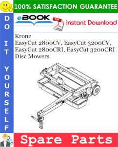 Krone EasyCut 2800CV, EasyCut 3200CV, EasyCut 2800CRI, EasyCut 3200CRI Disc Mowers