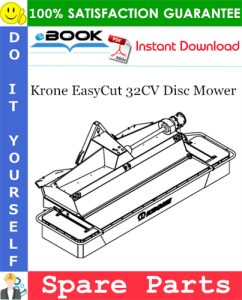 Krone EasyCut 32CV Disc Mower Spare Parts Catalog