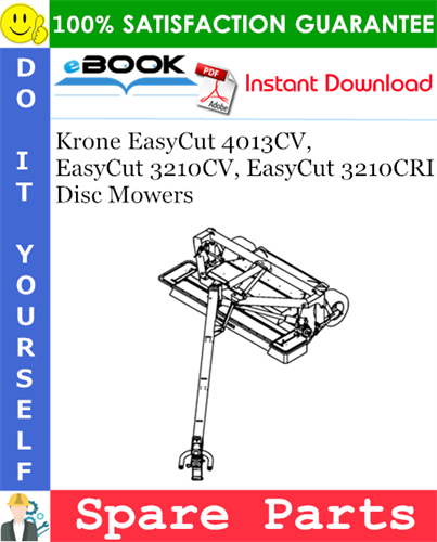 Krone EasyCut 4013CV, EasyCut 3210CV, EasyCut 3210CRI Disc Mowers