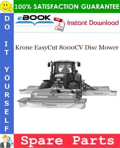 Krone EasyCut 8000CV Disc Mower Spare Parts Catalog