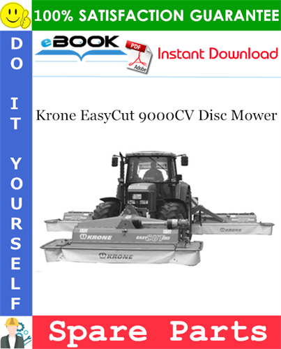 Krone EasyCut 9000CV Disc Mower Spare Parts Catalog