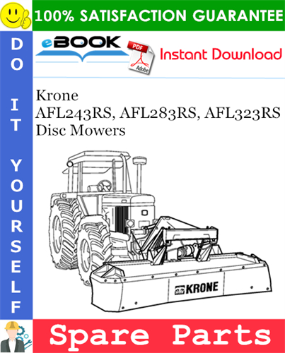 Krone AFL243RS, AFL283RS, AFL323RS Disc Mowers Spare Parts Catalog