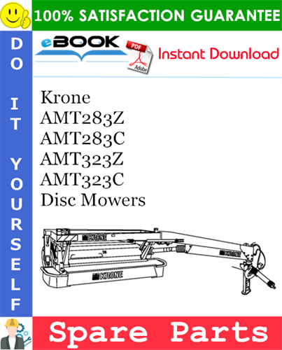 Krone AMT283Z, AMT283C, AMT323Z, AMT323C Disc Mowers