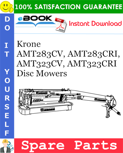 Krone AMT283CV, AMT283CRI, AMT323CV, AMT323CRI Disc Mowers