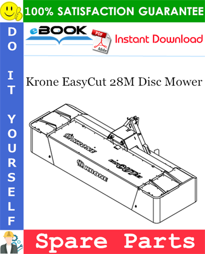 Krone EasyCut 28M Disc Mower Spare Parts Catalog