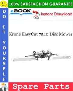 Krone EasyCut 7540 Disc Mower Spare Parts Catalog