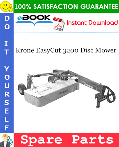 Krone EasyCut 3200 Disc Mower Spare Parts Catalog