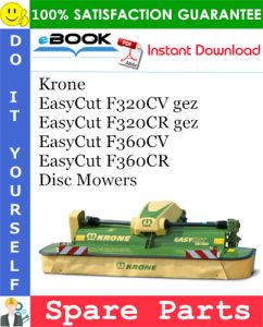 Krone EasyCut F320CV gez, EasyCut F320CR gez, EasyCut F360CV, EasyCut F360CR Disc Mowers