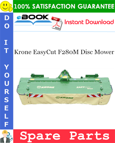 Krone EasyCut F280M Disc Mower Spare Parts Catalog