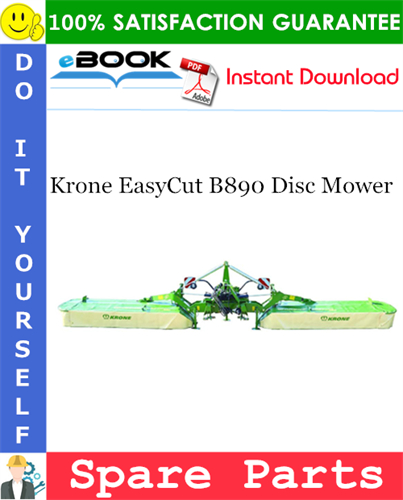 Krone EasyCut B890 Disc Mower Spare Parts Catalog