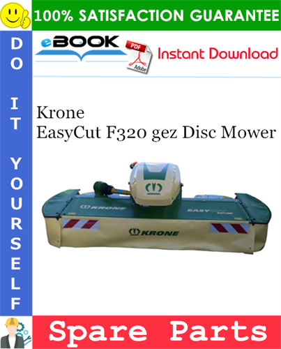 Krone EasyCut F320 gez Disc Mower Spare Parts Catalog