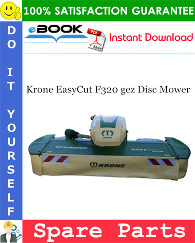 Krone EasyCut F320 gez Disc Mower Spare Parts Catalog