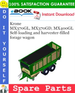Krone MX370GL, MX370GD, MX400GL Self-loading and harvester-filled forage wagon