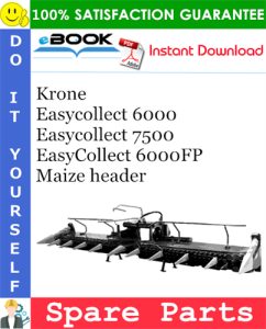 Krone Easycollect 6000, Easycollect 7500, EasyCollect 6000FP Maize header