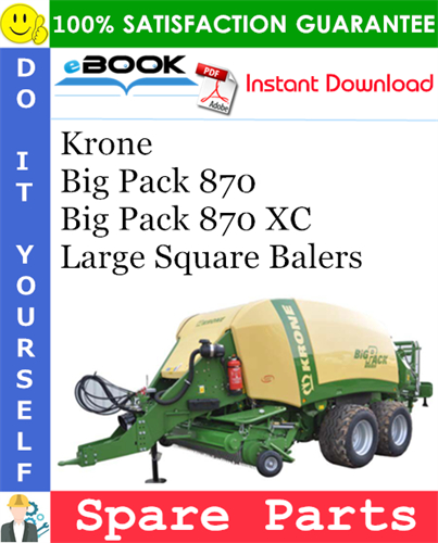 Krone Big Pack 870, Big Pack 870 XC Large Square Balers Spare Parts Catalog