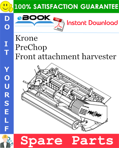 Krone PreChop Front attachment harvester Spare Parts Catalog