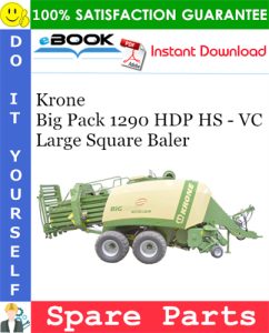 Krone Big Pack 1290 HDP HS - VC Large Square Baler Spare Parts Catalog