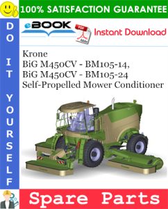 Krone BiG M450CV - BM105-14, BiG M450CV - BM105-24 Self-Propelled Mower Conditioner