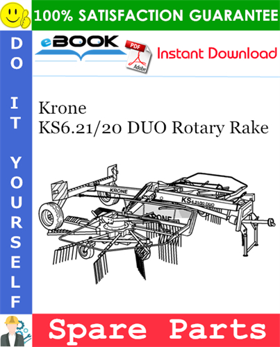Krone KS6.21/20 DUO Rotary Rake Spare Parts Catalog