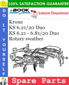 Krone KS 6.21/20 Duo, KS 6.21 - 6.81/20 Duo Rotary swather Spare Parts