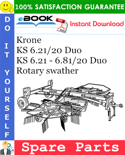 Krone KS 6.21/20 Duo, KS 6.21 - 6.81/20 Duo Rotary swather Spare Parts