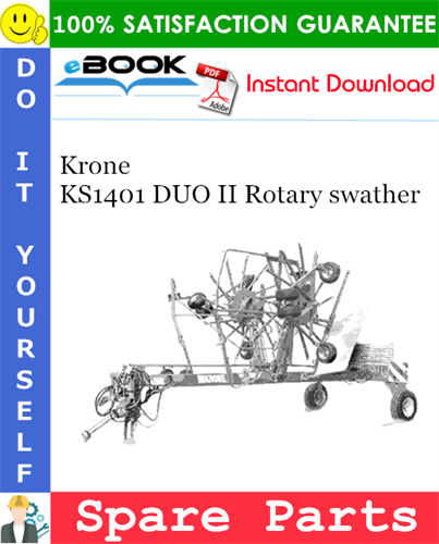 Krone KS1401 DUO II Rotary swather Spare Parts Catalog