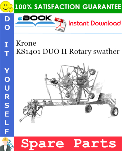 Krone KS1401 DUO II Rotary swather Spare Parts Catalog