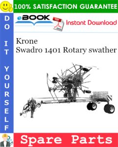 Krone Swadro 1401 Rotary swather Spare Parts Catalog