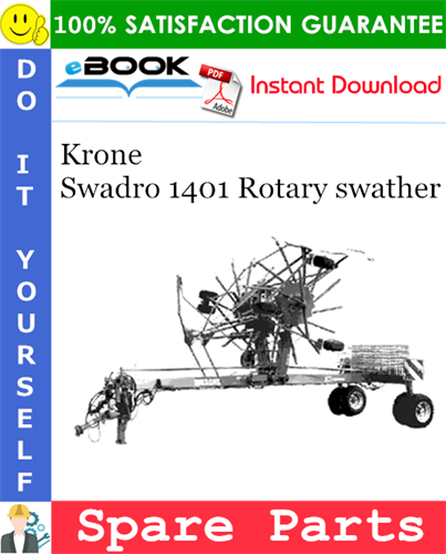 Krone Swadro 1401 Rotary swather Spare Parts Catalog