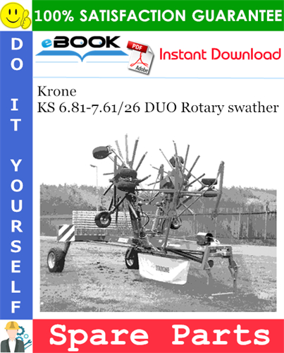 Krone KS 6.81-7.61/26 DUO Rotary swather Spare Parts Catalog