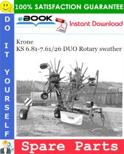 Krone KS 6.81-7.61/26 DUO Rotary swather Spare Parts Catalog