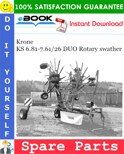 Krone KS 6.81-7.61/26 DUO Rotary swather Spare Parts Catalog