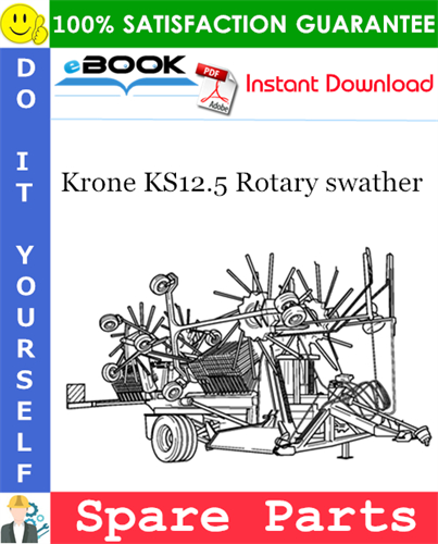 Krone KS12.5 Rotary swather Spare Parts Catalog