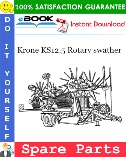 Krone KS12.5 Rotary swather Spare Parts Catalog