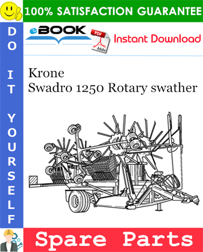 Krone Swadro 1250 Rotary swather Spare Parts Catalog