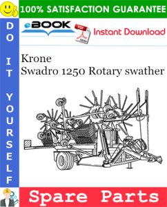 Krone Swadro 1250 Rotary swather Spare Parts Catalog