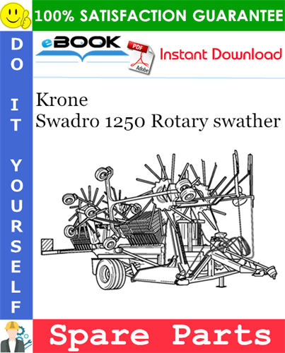 Krone Swadro 1250 Rotary swather Spare Parts Catalog