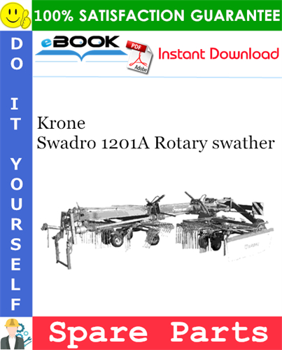 Krone Swadro 1201A Rotary swather Spare Parts Catalog